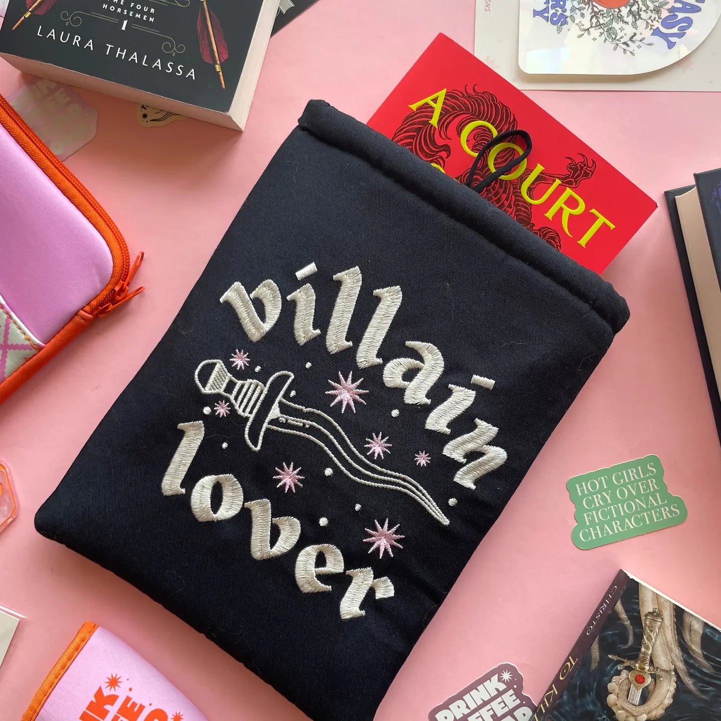 Embroidered Book/e-Reader Sleeve